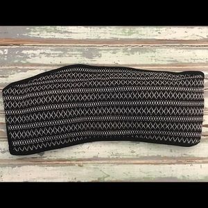 Aerie Black Puckered Bandeau Bikini Top